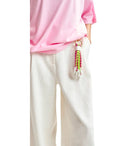 Essentiel Antwerp Hunfair Fuchsia And Yellow Keychain
