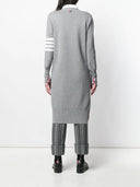 Thom Browne Milano Stitch Long V Neck Cardigan In Fine Merino Wool