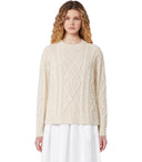 Maglione Girocollo Max Mara Weekend Tenore Ecru