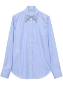 Prada Embroidered Stripe Shirt