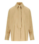 Elisabetta Franchi Camel Shirt With Tie