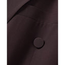 Saint Laurent Double Breasted Silk Crepe Blazer