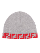 Fendi Jr Junior Beanie Ff Réversible