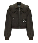 Ganni Braune Bomberjacke