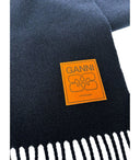 Ganni Blauer Schal