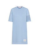 Thom Browne Garment Dyed Ss Tee Shirt Dress W/ Tonal 4 Bar In Med Weight Jersey W/ Overdyed 4 Bar