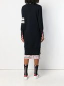 Thom Browne Milano Stitch Long V Neck Cardigan In Fine Merino Wool