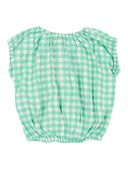 Bobo Choses Pixel Sugar Beet Vichy Woven Bluse