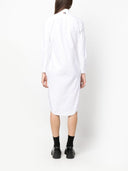 Thom Browne Knee Length Point Collar Shirtdress W/Rwb Grosgrain Placket In Oxford