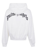 Palm Angels Back Curved Logo Loose Hoody Off White
