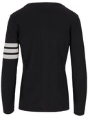 La Rose La Rose Black Cardigan White Stripes