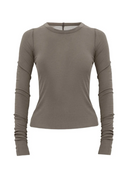 Rick Owens Cropped Rib Ls T