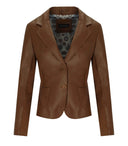Myskin Brown Basic Single Breasted Blazer