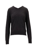 Saint Laurent Pull Col V Cachemire Soie Gg14
