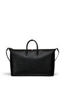 Thom Browne Soft Duffle Bag W/ Rwb Stripe In Pebble Grain Leather