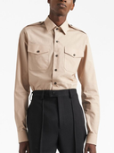 Prada Triangle Logo Cotton Shirt