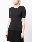Parosh Leila Ribbed Knit Wool Top