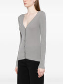 Parosh V Neck Ribbed Cardigan
