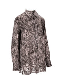 Golden Goose Golden W' Shirt Pajamas Viscose Twill Toile De Jouy All Over Printed