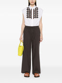 Parosh Pressed Crease Straight Trousers