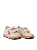 Golden Goose Sneakers Ballstar Strap Nappa Øvre Glitter Star Lamineret hæl Hvid/Bubblegum/Lilac