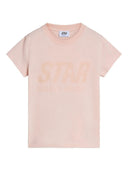 „Golden Goose Star Girl“s T-Shirt S/S Ton-in-Ton-Logo-Druck