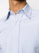 Thom Browne Classic Fit Shirt W/ 4 Bar In Oxford Satin Weave