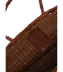 Große braune Korbtasche von Dragon Diffusion Weave