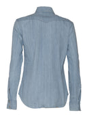 Mazzarelli Camicie Camicia In Denim Athena Con Tasche Laterali