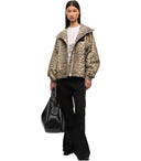 Ganni Nylonjacke mit Animal-Print