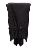 Ann Demeulemeester Stanse Klassiek gilet Katoen Gabardine Gewassen