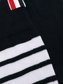 Thom Browne Mid Calf Socks W/ 4 Bar In Lightweight Cotton