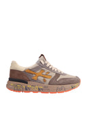 Premiata Weiße Turnschuhe Mick Beige+Braun