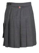 Thom Browne Thigh Length Dropped Back Pleated Skirt In Super 120’s Twill