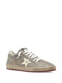 Golden Goose Ballstar Suede Upper Toe And Spur With Pearls Laminated Star Leather Heel