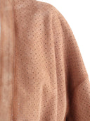 Cappotto Drows Donna in Pelle Scamosciata Capra