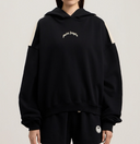 Palm Angels Curved Logo Loose Crop Hoodie