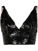 Parosh Grand Sequinned Crop Top