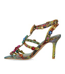 Mehrfarbige Sandale „Gladiator“ von Kurt Geiger mit Absatz