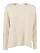 Kangra Cashmere Barchetta Con Passamaneria Scollo