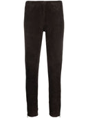 Parosh Monet Slim Fit Suede Trousers