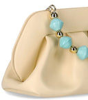 Themoirè Tia Paper Beads Butter Clutch Bag