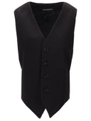 Ann Demeulemeester Stanse Klassiek gilet Katoen Gabardine Gewassen
