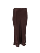 Anine Bing Bar Silk Skirt Deep Brown