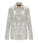 Camisa de lentejuelas de Champagne Federica Tosi
