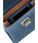 Furla 1927 Mini borsa blu in denim