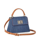 Furla 1927 Mini borsa blu in denim