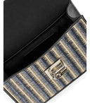 Furla 1927 Mini Rafia Black Crossbody Bag