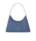 Furla diamante S Borsa a tracolla blu in denim