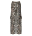Ganni Angi Animal Print Cargo Jeans
